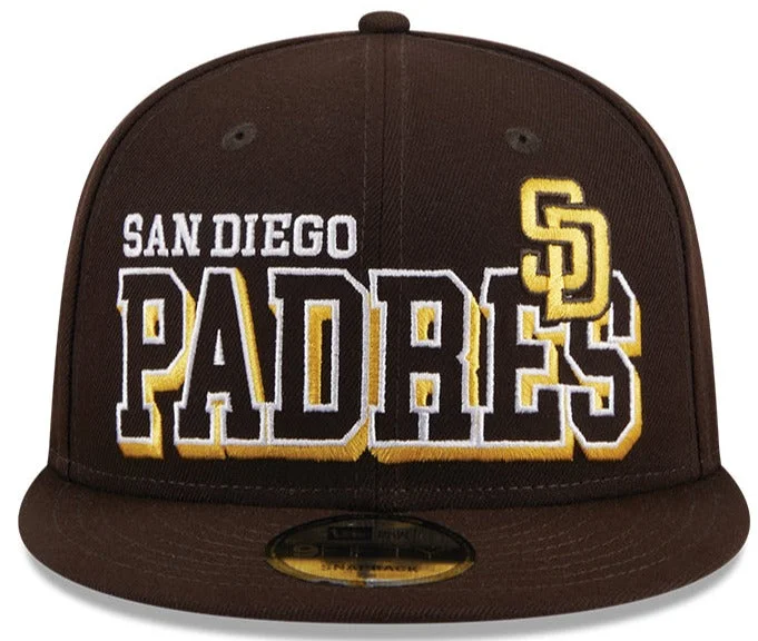 Curved Brim Hat-New Era San Diego Padres Game Day 9FIFTY Snapback Hat