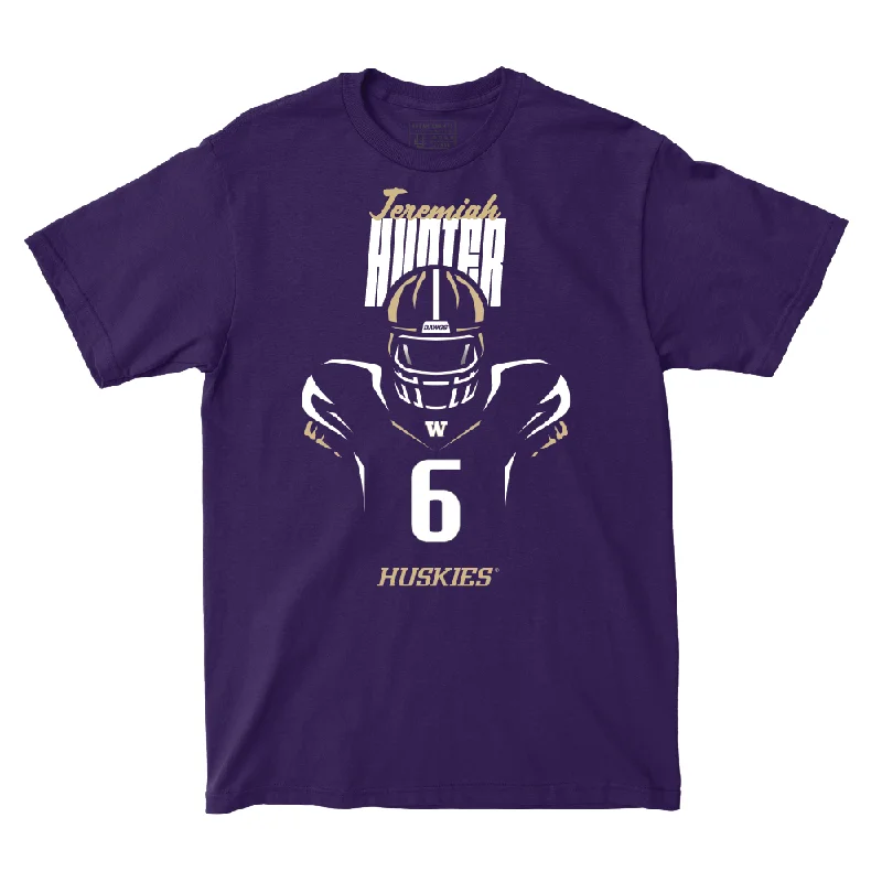 Reflective T-Shirt-Football Silhouette Purple Tee   - Jeremiah Hunter