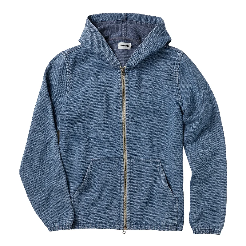 Gaming Jacket-The Riptide Jacket in Washed Indigo Twill