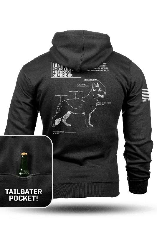 Camping Hoodie-Land Shark - Tailgater Hoodie