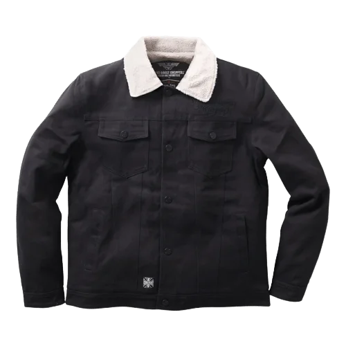 Camo Jacket-WCC Sherpa Lined Canvas Jacket Black