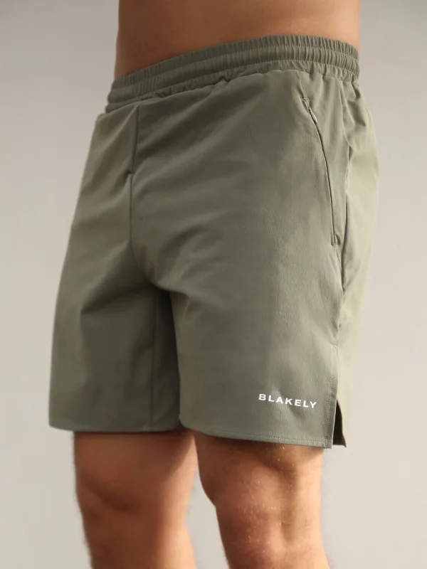 Football Shorts-Blakely Track Shorts - Khaki