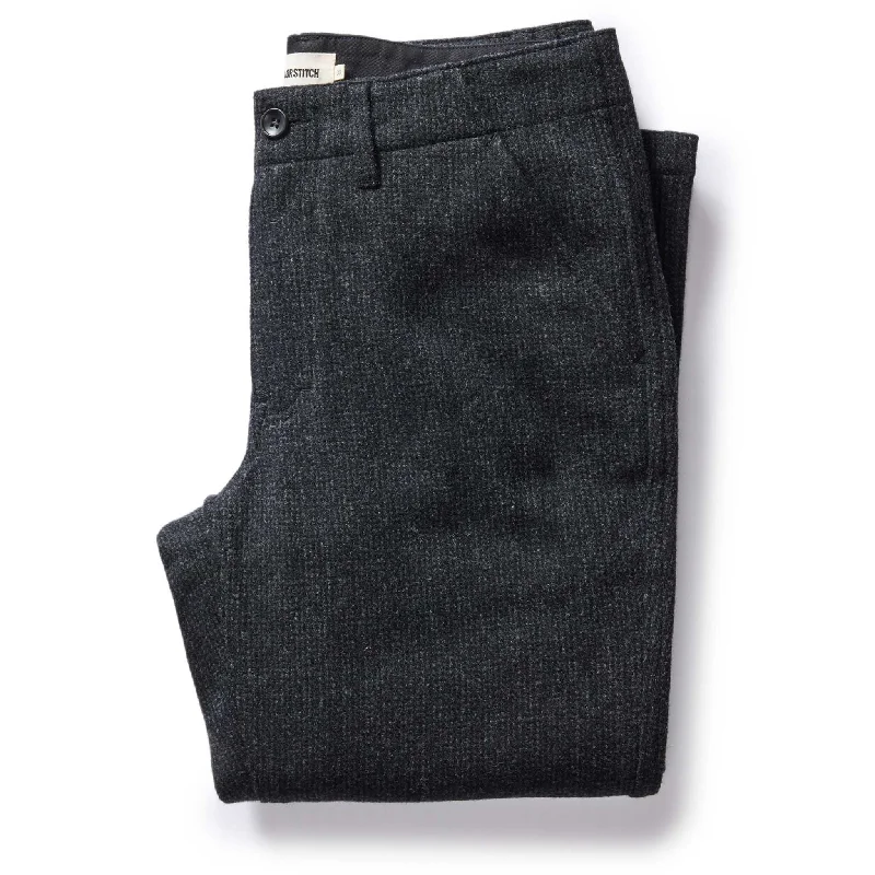 The Carnegie Pant in Heather Charcoal Wool