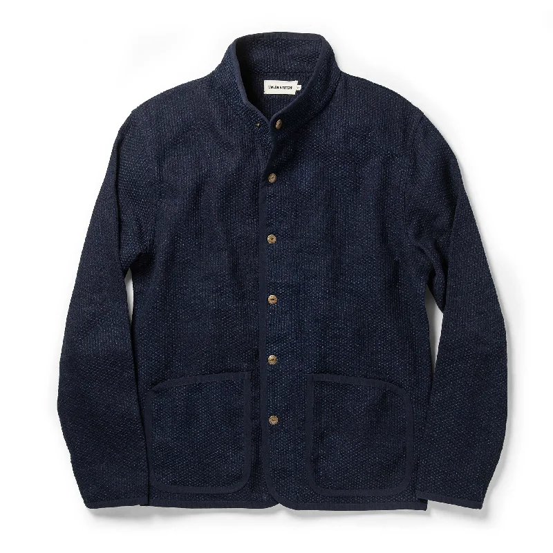 Patchwork Jacket-The Port Jacket in Indigo Sashiko