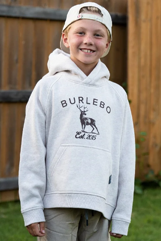 Training Hoodie-Youth Fleece Hoodie - Whitetail Deer - Heather Oatmeal