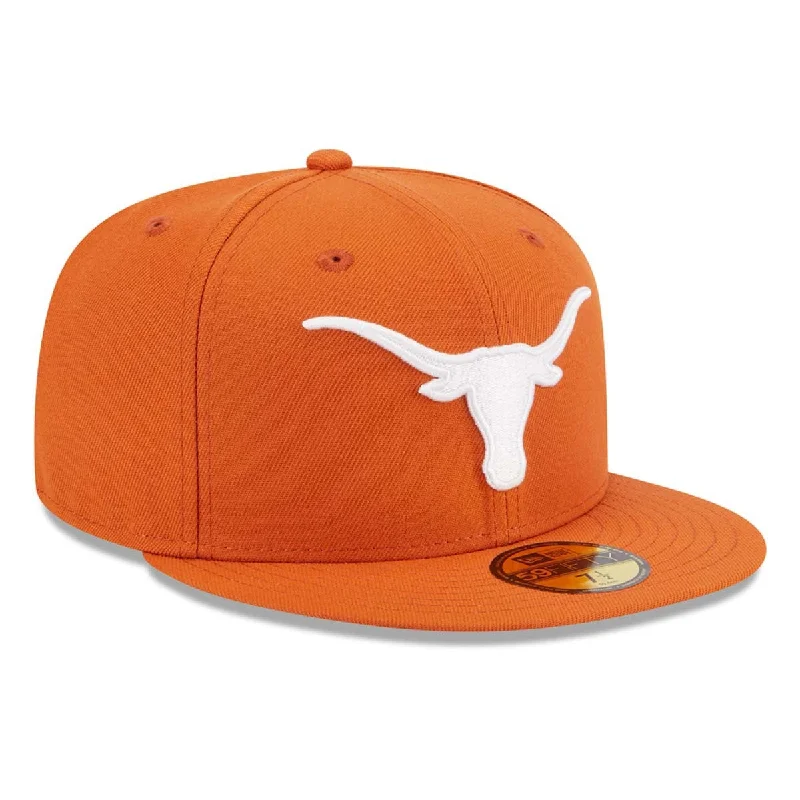 Camo Hat-New Era Texas Longhorns Basic 59FIFTY Team Fitted Hat - Texas Orange