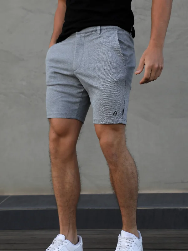 Breathable Shorts-Sorrento Stretch Fit Shorts - Grey