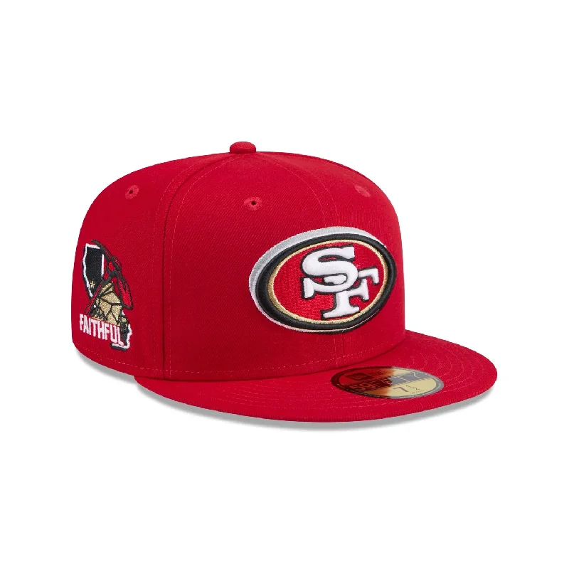 Aviator Hat-New Era San Francisco 49ers 2024 NFL Draft 59FIFTY Fitted-Red