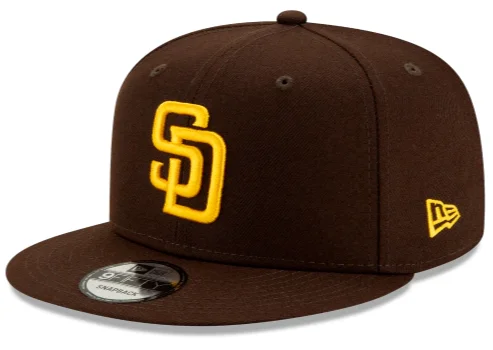 Graphic Hat-New Era San Diego Padres Team Color Basic 9FIFTY Snapback-Brown/Yellow