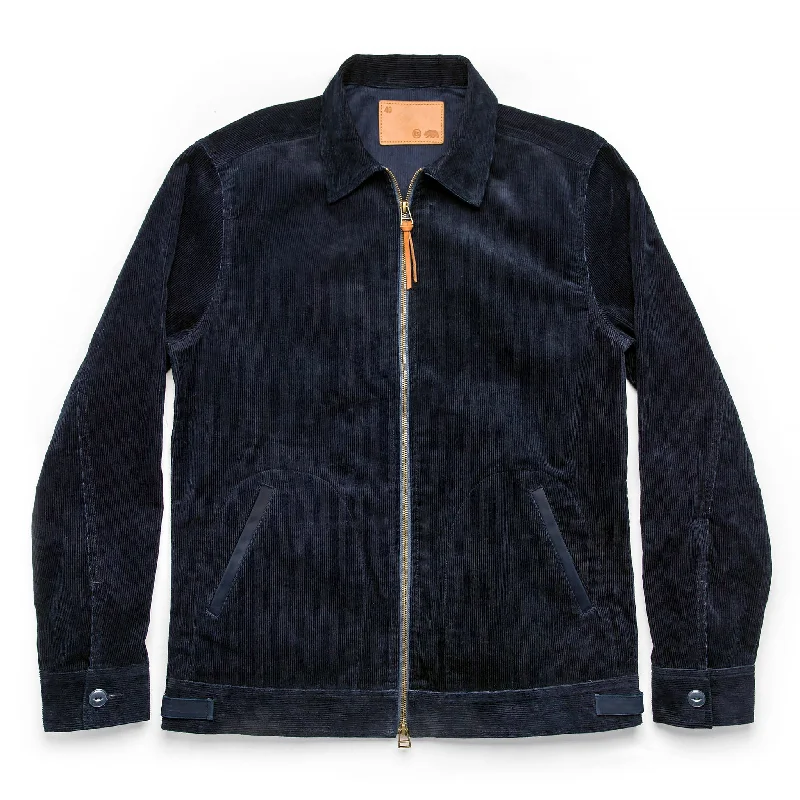 Basketball Jacket-The Piston Jacket in Indigo Corduroy