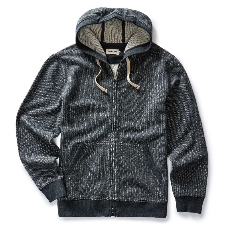 Concert Hoodie-The Apres Zip Hoodie in Graphite French Terry Twill