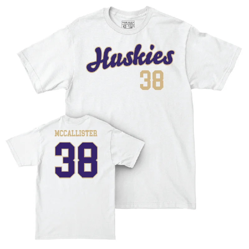 Printed T-Shirt-Football White Script Comfort Colors Tee   - Jack McCallister