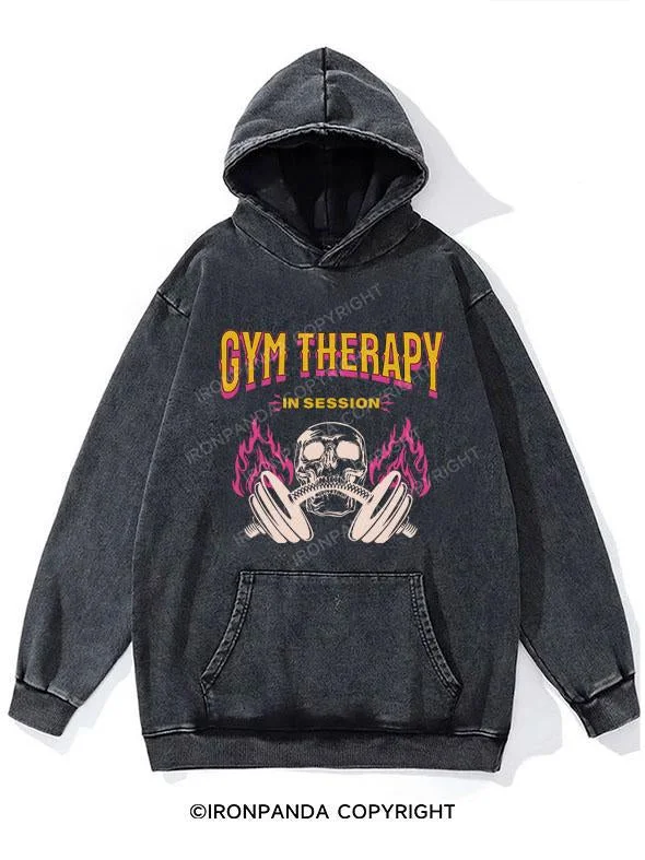 Glow In The Dark Hoodie-GYM THERAPY IN SESSION WASHED GYM HOODIE