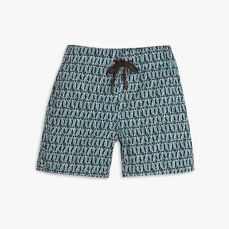 Elastic Waist Shorts-Boys Regular Fit Printed Mid Rise Shorts