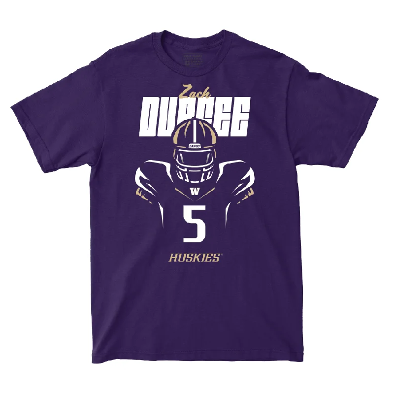 Graffiti T-Shirt-Football Silhouette Purple Tee   - Zach Durfee