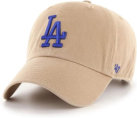 Glow In The Dark Hat-'47 Brand LOS ANGELES DODGERS '47 CLEAN UP-Khaki