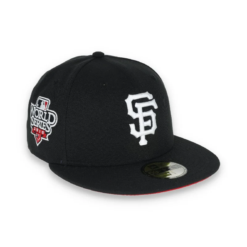 Grunge Hat-New Era San Francisco Giants 2010 World Series Side Patch 59FIFTY Fitted - Black/Red