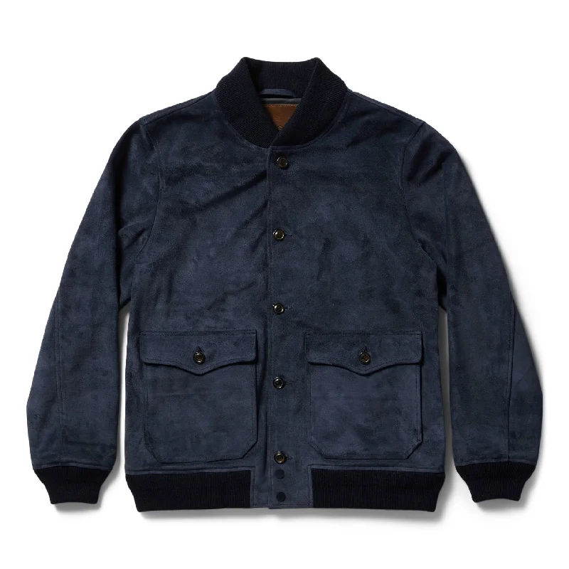 Hiking Jacket-The Aviator Jacket in Midnight Suede