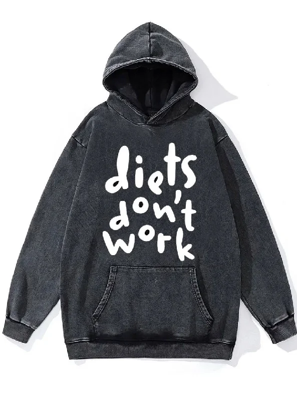 Concert Hoodie-Diets Don¡¯t Work Washed Gym Hoodie