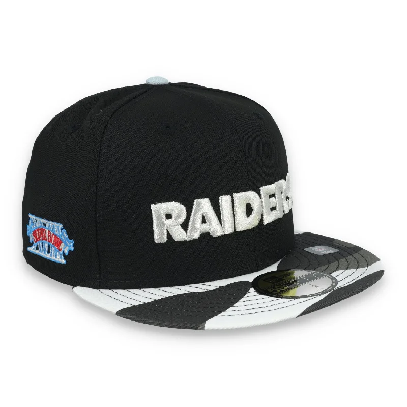 Tiger Hat-New Era Las Vegas Raiders XVII Super Bowl Side Patch Metallic Camo 59FIFTY Fitted Hat