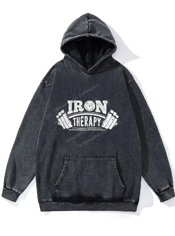 Workwear Hoodie-Iron Therapy WASHED GYM HOODIE