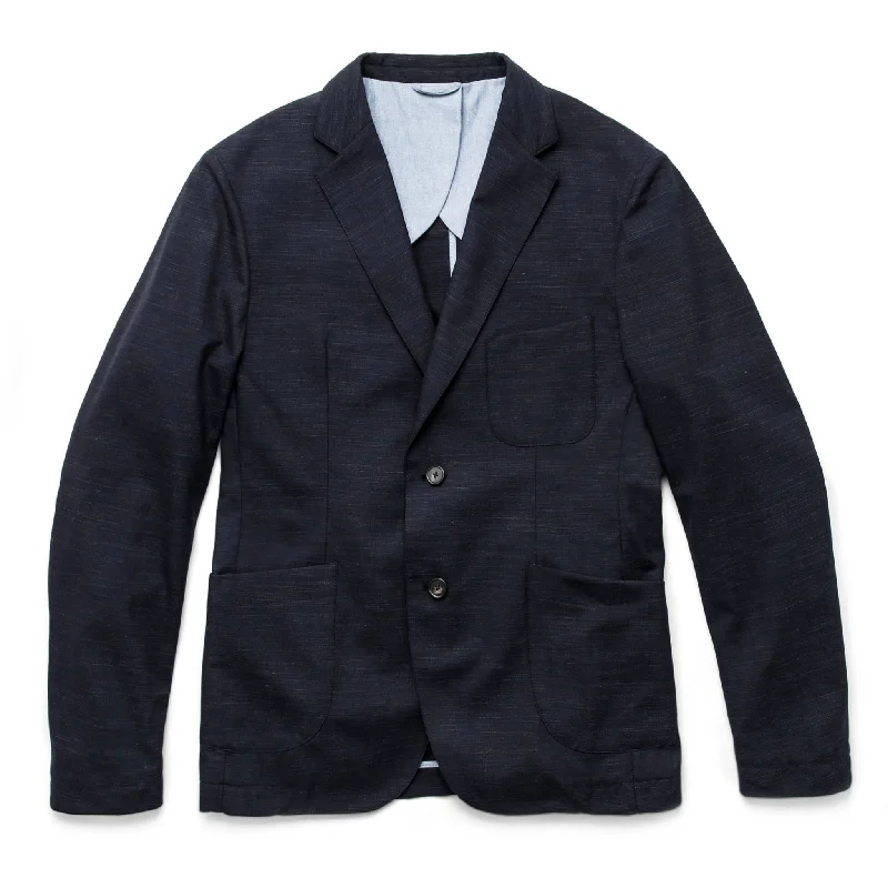 Workout Jacket-The Telegraph Jacket in Navy Slub