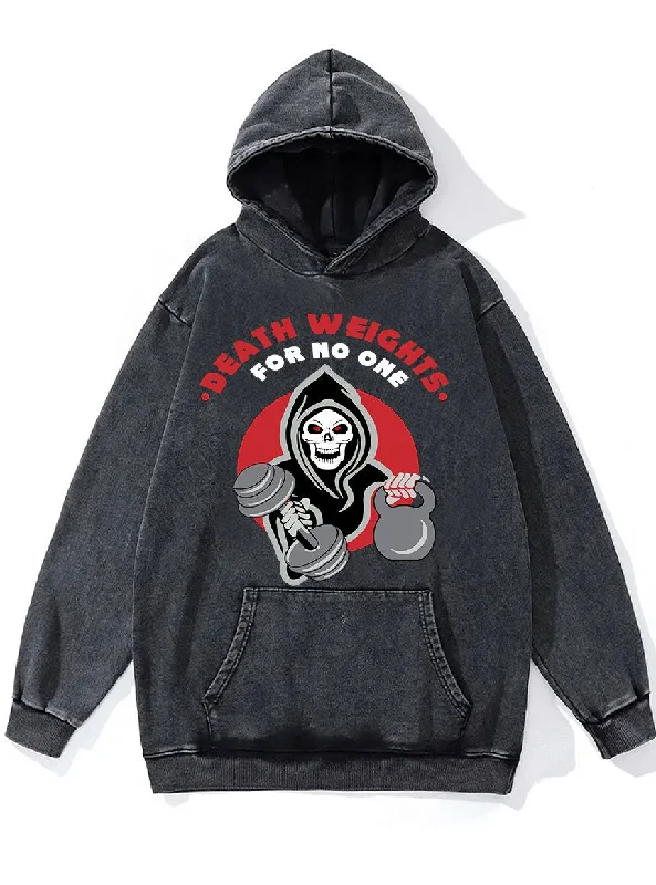 Punk Hoodie-Death Weight For No One Washed Gym Hoodie