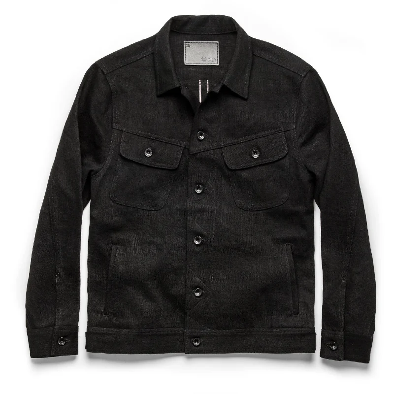 Golf Jacket-The Long Haul Jacket in Black Selvage