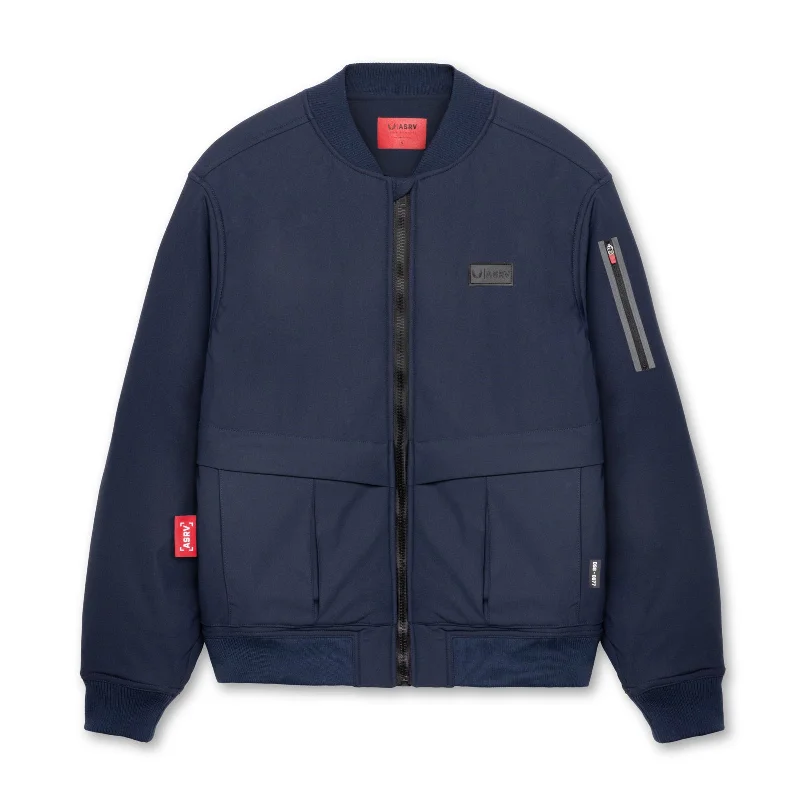 Military Jacket-0677. Kinterra™ Weatherproof Bomber Jacket - Navy