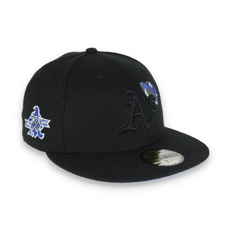 Gothic Hat-New Era Oakland Athletics 30th Anniversary Patch 59FIFTY Fitted-Royal/Black