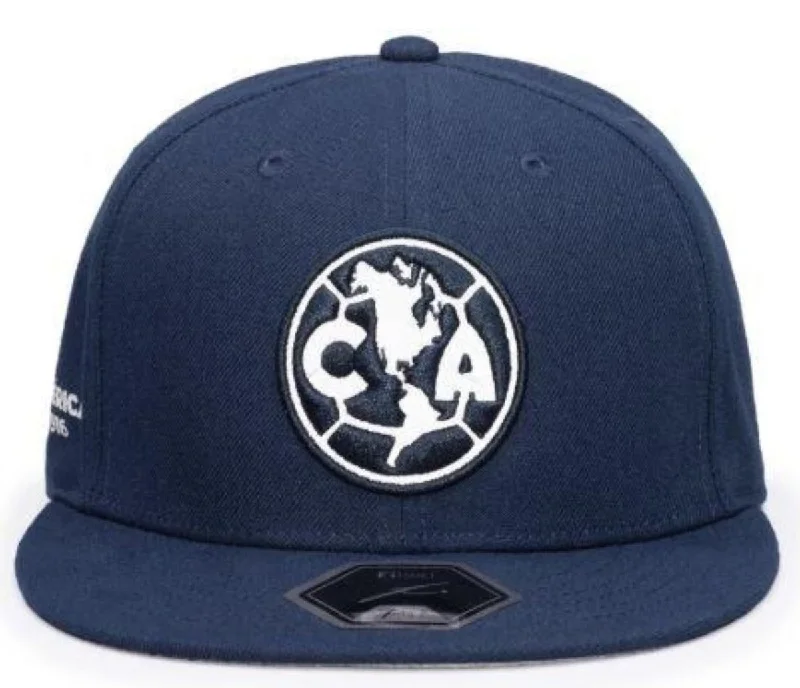 Rugby Hat-FI COLLECTION CLUB AMERICA BRAVEHEART FITTED HAT-NAVY