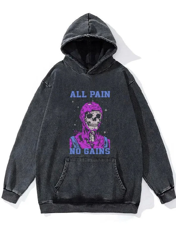 Limited Edition Hoodie-ALL PAIN NO GAINS WASHED GYM HOODIE