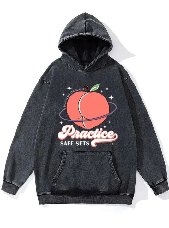 Camping Hoodie-Practice Safe Sets WASHED GYM HOODIE