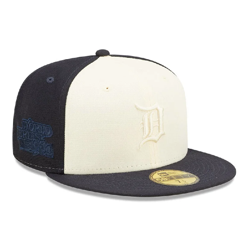 Gaming Hat-NEW ERA DETROIT TIGERS 2-TONE 59FIFTY FITTED HAT-NAVY/CREAM