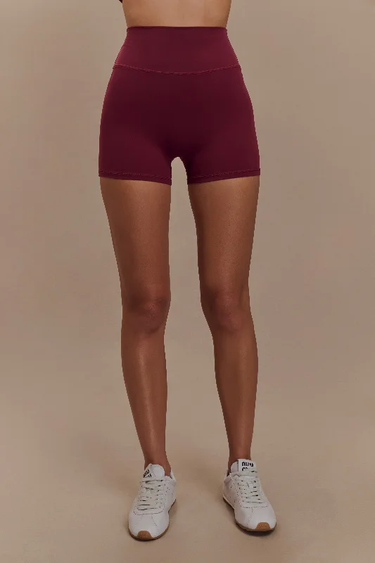 Graphic Shorts-Orion Active Bike Shorts - Burgundy