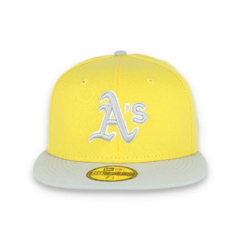 Fitted Hat-NEW ERA OAKLAND ATHLETICS 59FIFTY COLOR PACK-YELLOW/GREY