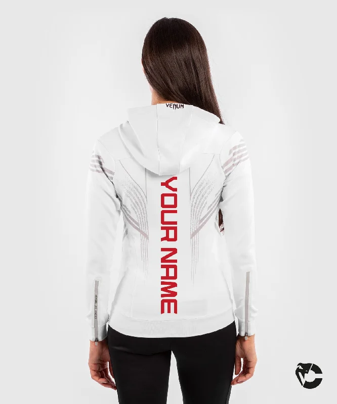 Wolf Hoodie-UFC Venum Personalized Authentic Fight Night Women's Walkout Hoodie - White