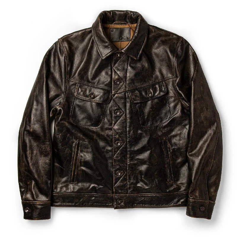 Motorcycle Jacket-The Long Haul Jacket in Cola Leather