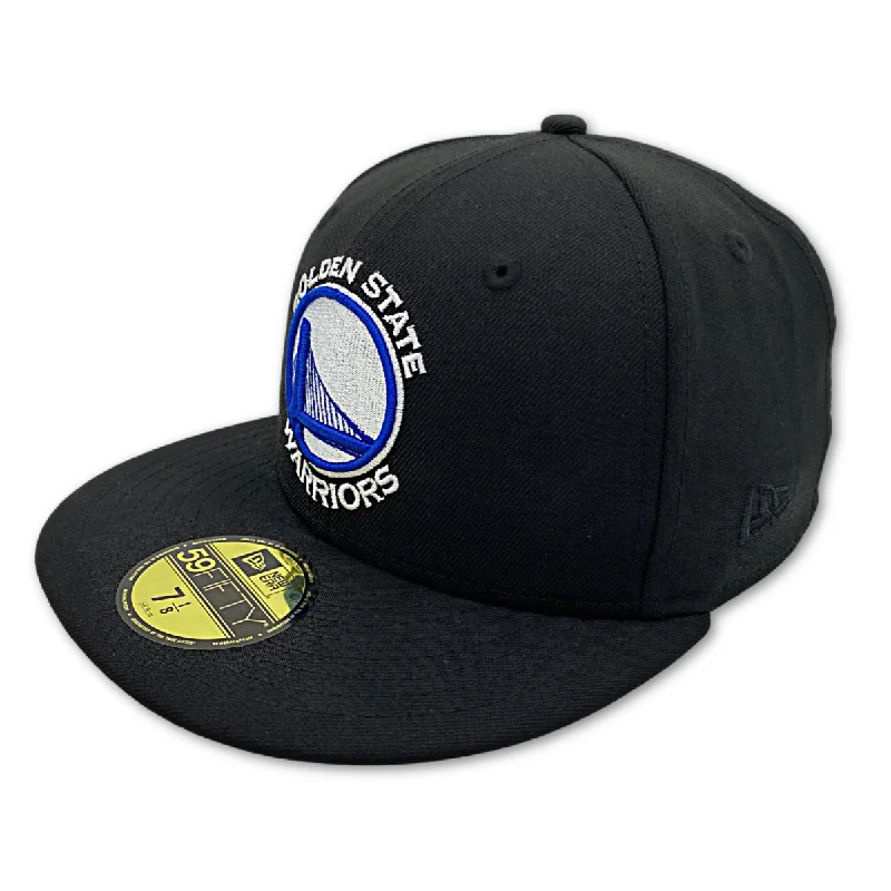 Outdoor Hat-GOLDEN STATE WARRIORS NEW ERA 59FIFTY HAT-BLACK/WHITE