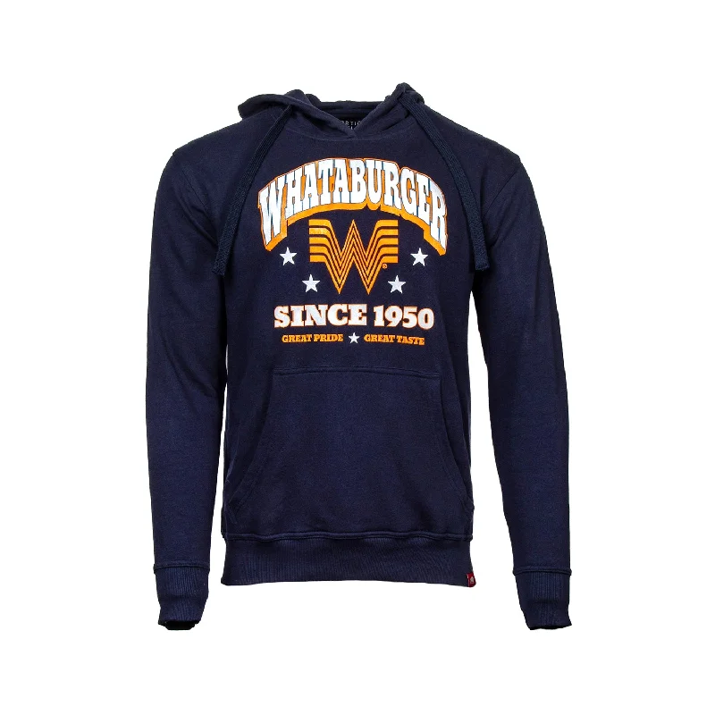 Two-Tone Hoodie-Sportiqe Navy Retro Hoodie