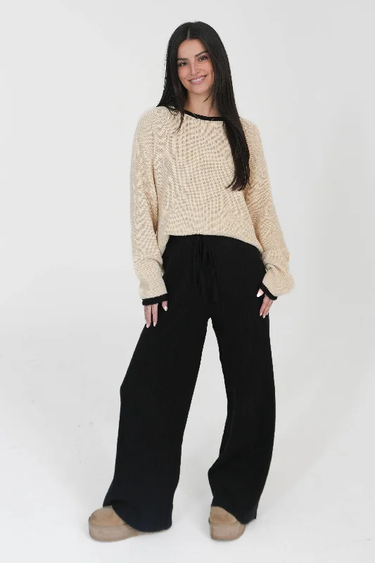 Unwritten Love Knit Pants in Black