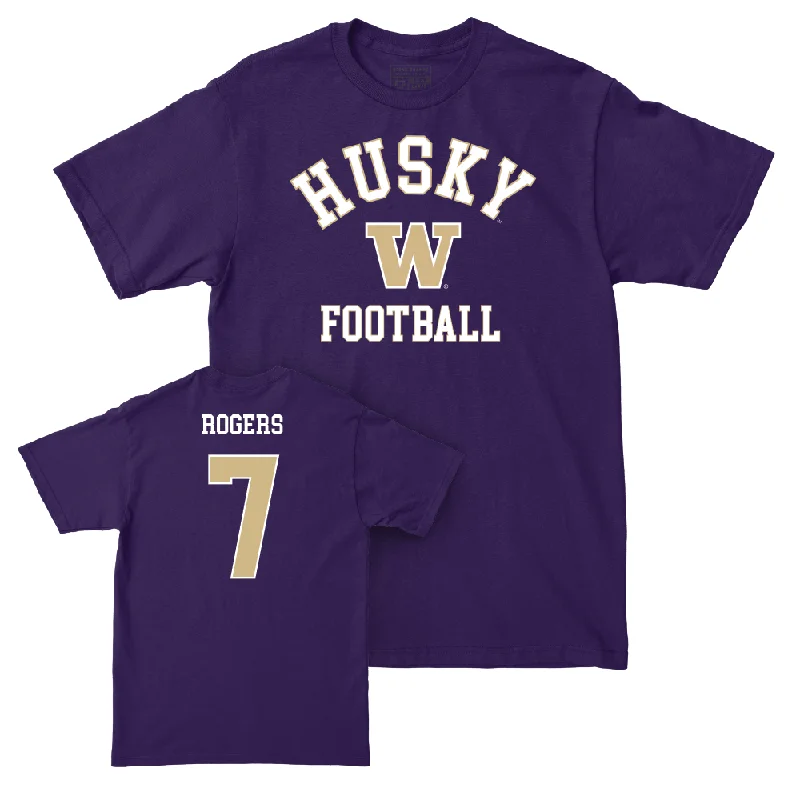 Organic Cotton T-Shirt-Football Purple Classic Tee    - Will Rogers