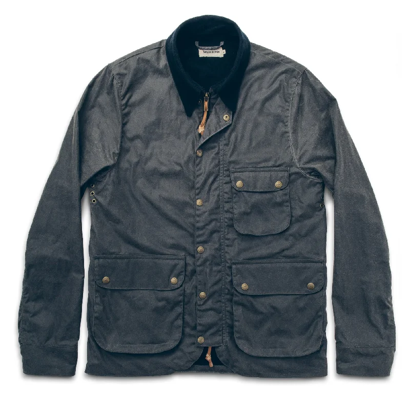 Gym Jacket-The Rover Jacket in Slate Beeswaxed Canvas