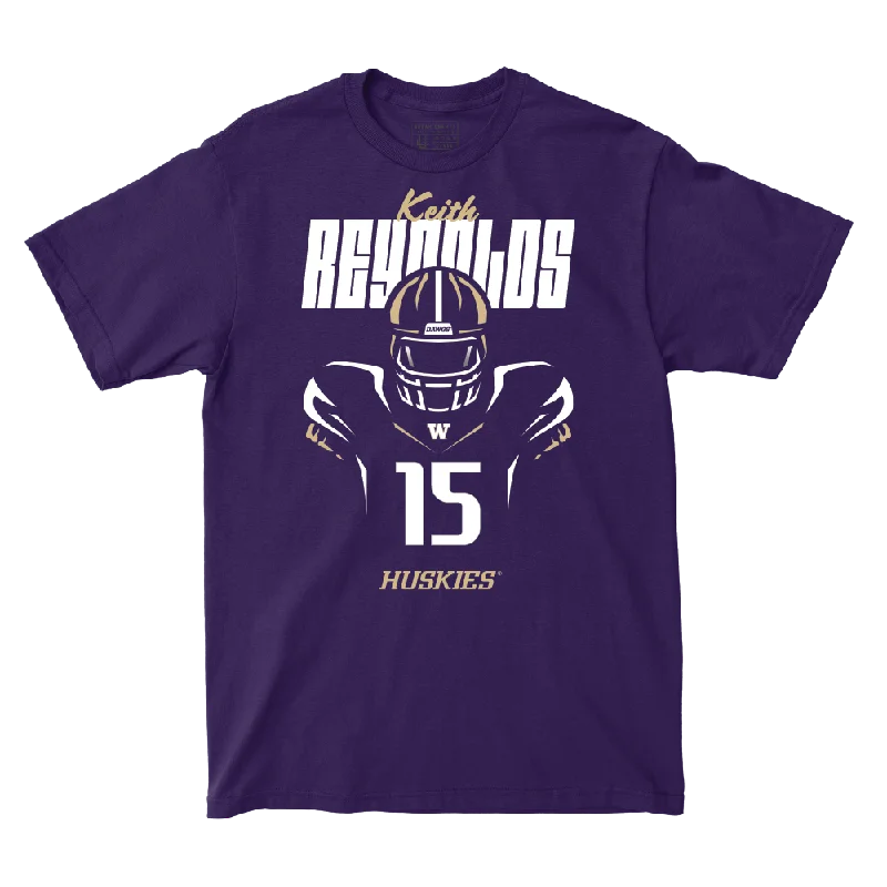 Retro Wave T-Shirt-Football Silhouette Purple Tee  - Keith Reynolds