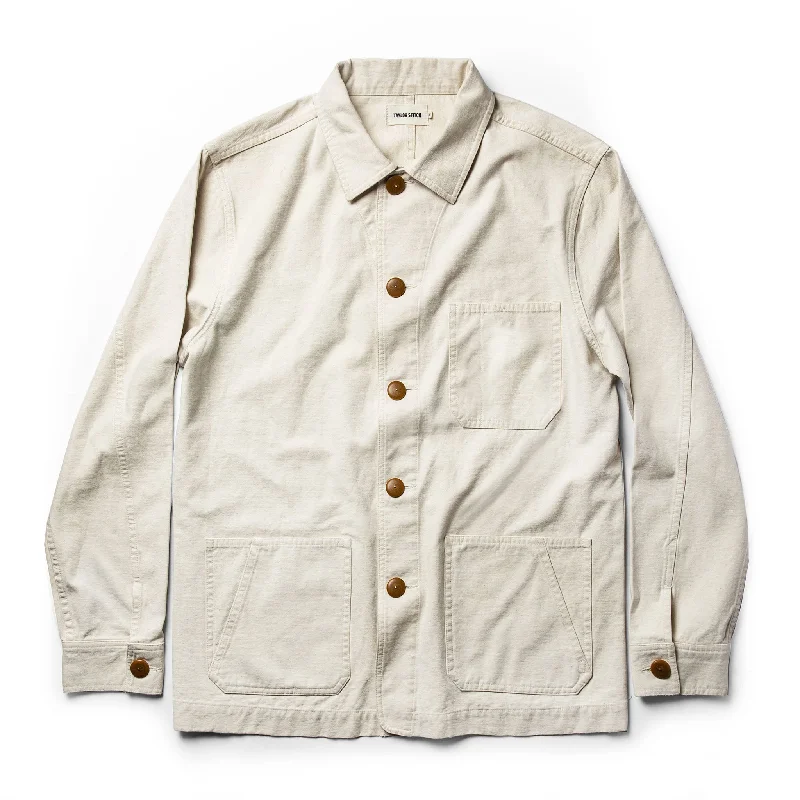 Zip-Up Jacket-The Ojai Jacket in Natural Reverse Sateen