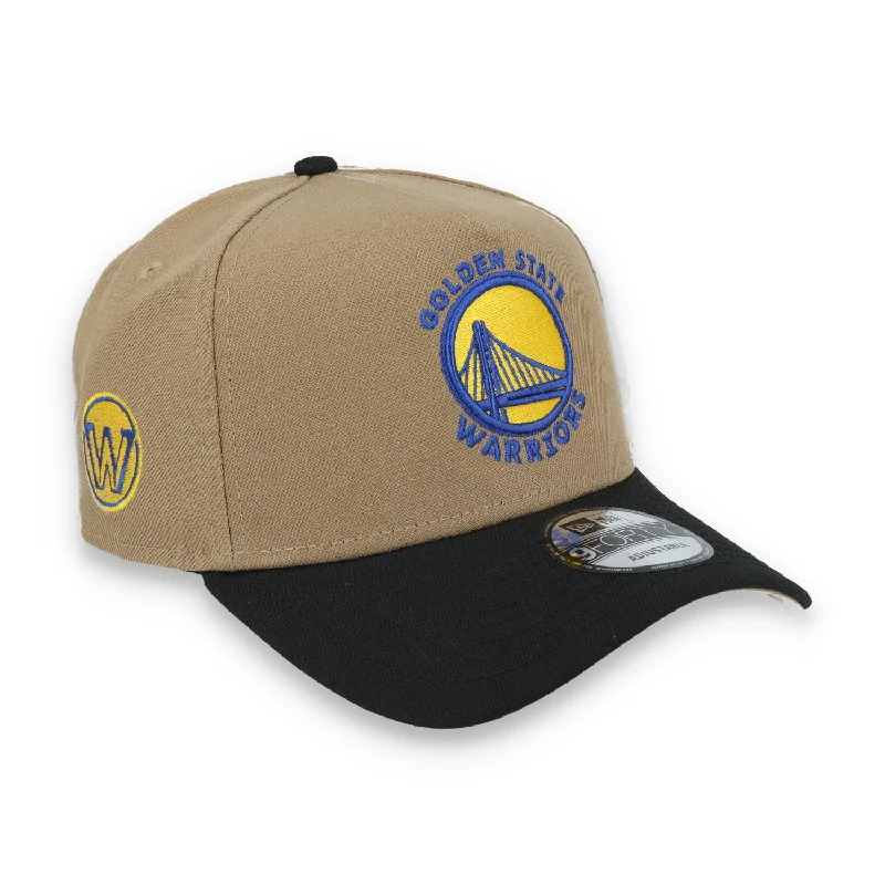 Band Hat-New Era Golden State Warriors Side Patch A Frame 9FORTY Adjustable Hat-Khaki