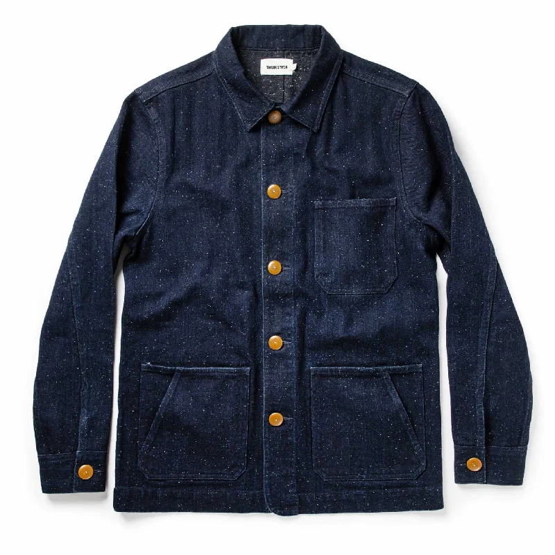 Gaming Jacket-The Ojai Jacket in Indigo Herringbone