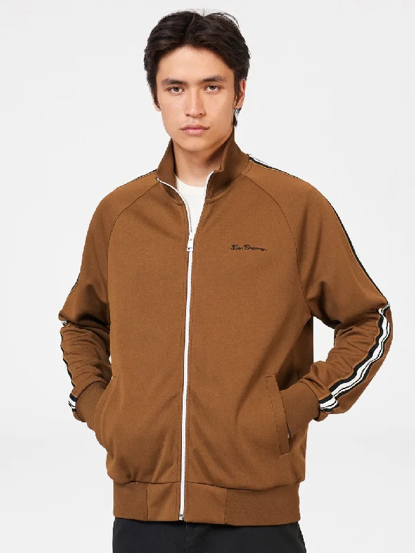 Bomber Jacket-Signature House Taped Track Jacket - Ginger