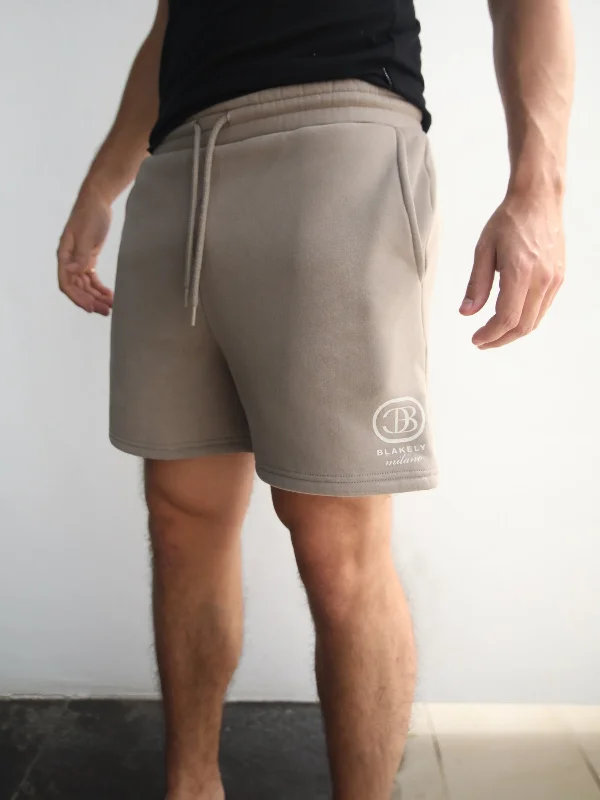 Skate Shorts-Milano Relaxed Jogger Shorts - Light Brown