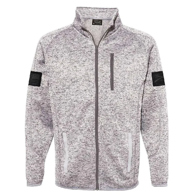 Winter Jacket-Sweater Jacket - Heather Grey